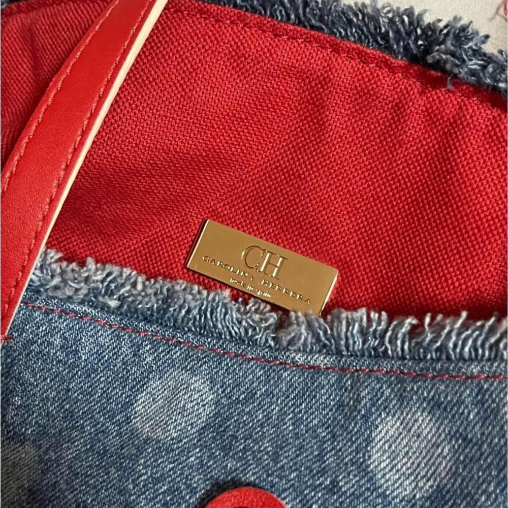 Carolina Herrera. Bags.. Material Jean! Like New!